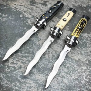 italiensk stiletto Switch Kris Blade Fick Kniv
